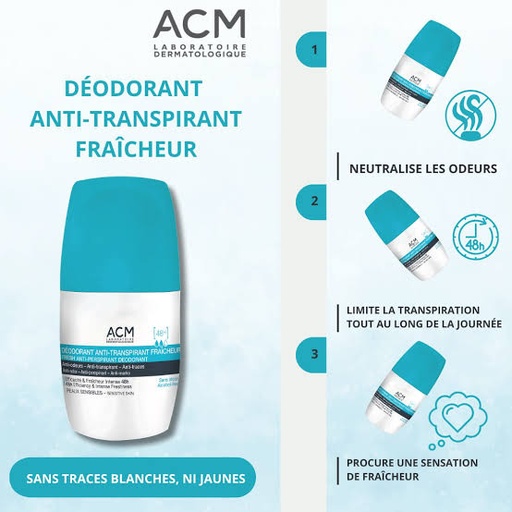 ACM DEODORANT ANTI-TRANSPIRANT FRAICHEUR 48H 50ML