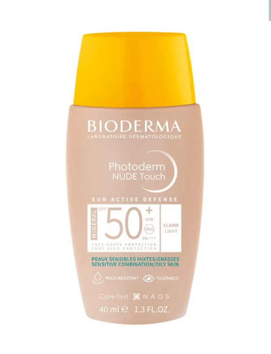 BIODERMA PHOTODERM NUDE TOUCH MINERAL SPF50+ TEINTE CLAIRE 40ML