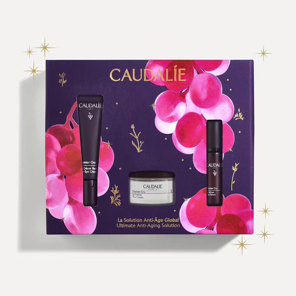 [3522930005247] CAUDALIE COFFRET LA SOLUTION ANTI-AGE GLOBAL - PREMIER CRU CREME YEUX, CREME ET SERUM