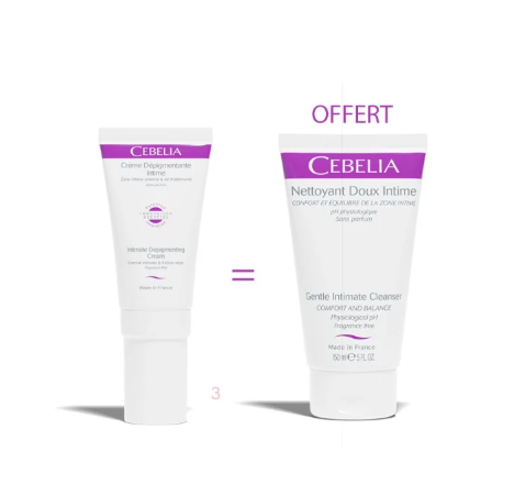 [3760054600096] CEBELIA PACK CREME DEPIGMENTANTE INTIME 30ML + NETTOYANT DOUX INTIME 150ML