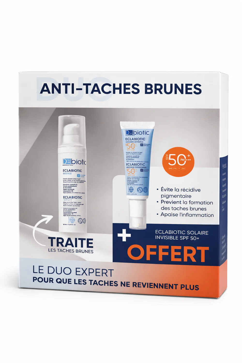 D-BIOTIC PACK ECLABIOTIC INTENSE 50ML + SOLAIRE  INVISIBLE SPF50+ 50ML OFFERT
