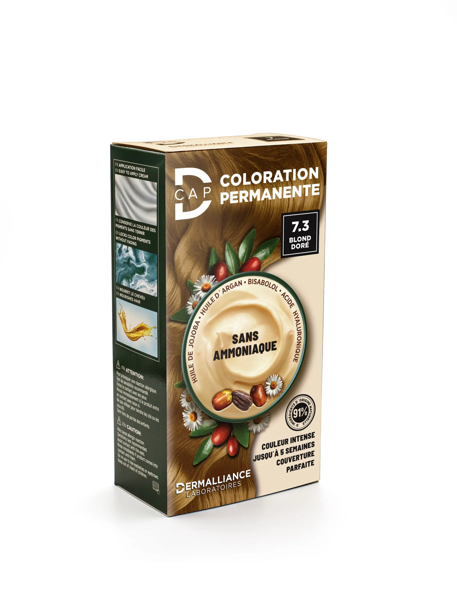 D-CAP COLORATION PERMANENTE - 7.3 BLOND DORE