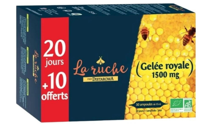 [3460341501555] DIETAROMA LA RUCHE GELEE ROYALE 1500MG BIO - 30 AMPOULES
