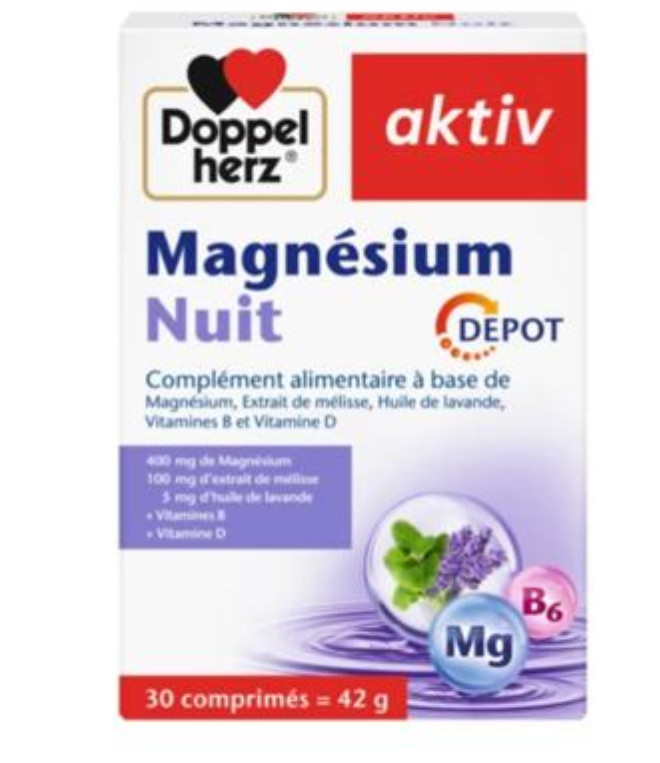 [4009932416244] DOPPELHERZ AKTIV MAGNESIUM NUIT - 30 COMPRIMES