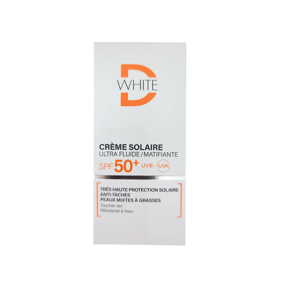 D-WHITE CREME SOLAIRE ULTRA FLUIDE MATIFIANTE SPF50+ 40ML