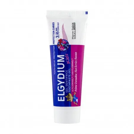 [3577056022227] ELGYDIUM DENTIFRICE KIDS GEL PROTECTION CARIES 3-6A GRENADINE 50ML