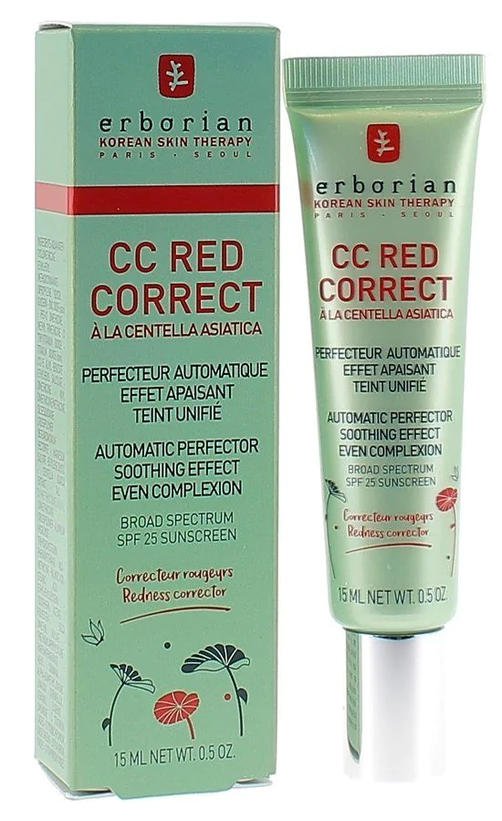 ERBORIAN CC RED CORRECT A LA CENTELLA ASIATICA SPF25 15ML