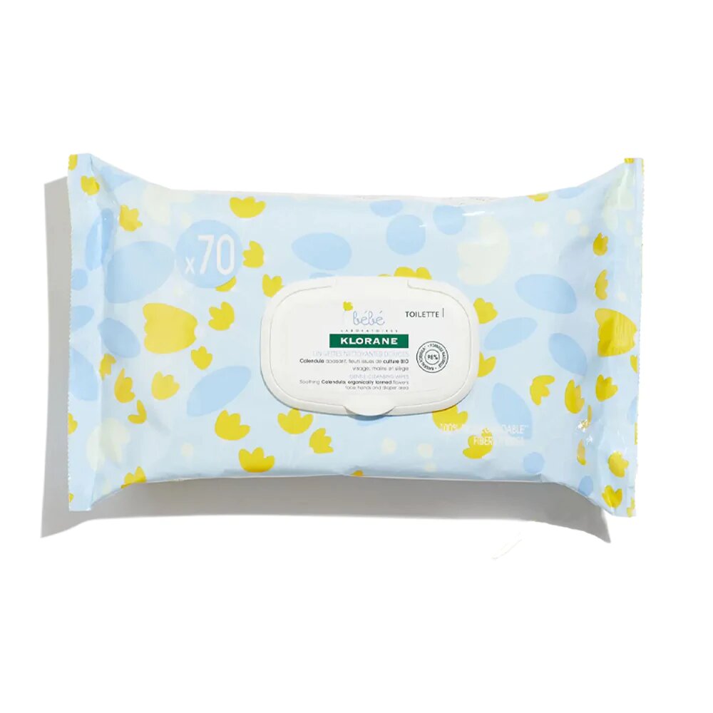 KLORANE BEBE LINGETTES NETTOYANTES DOUCEUR 70U