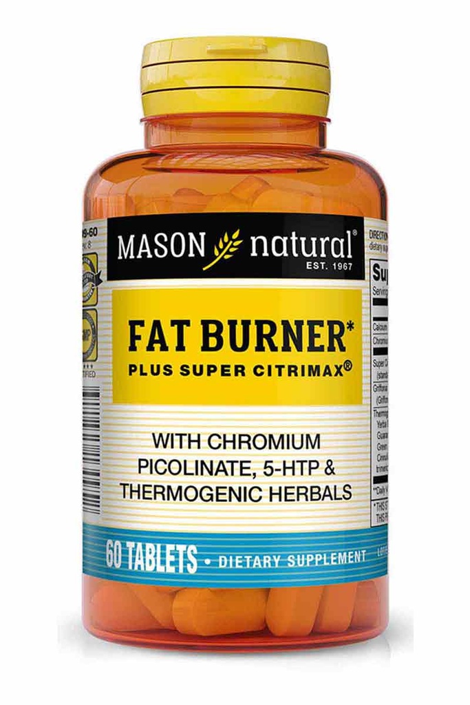 MASON NATURAL FAT BURNER PLUS SUPER CITRIMAX 60 TABLETS