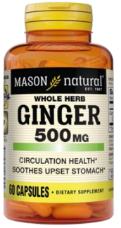 MASON NATURAL GINGER 500MG 60 CAPSULES