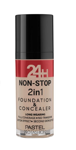 PASTEL 24H NON STOP 2IN1 FOUNDATION ET CONCEALER 602 LIGHT PORCELAIN