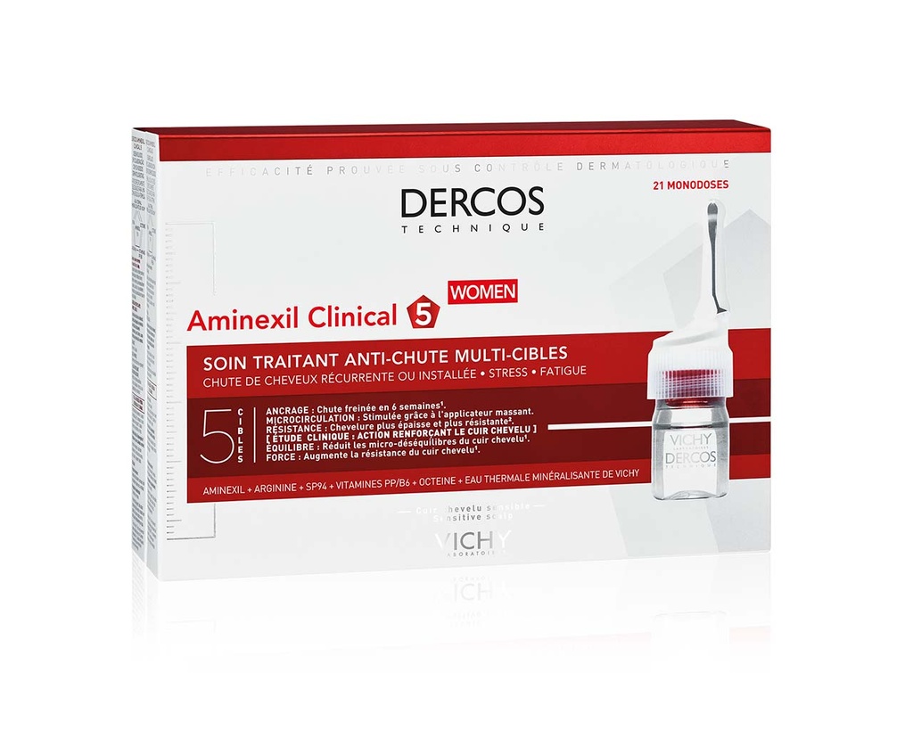 VICHY DERCOS AMINEXIL CLINICAL 5 FEMMES 21 AMPOULES