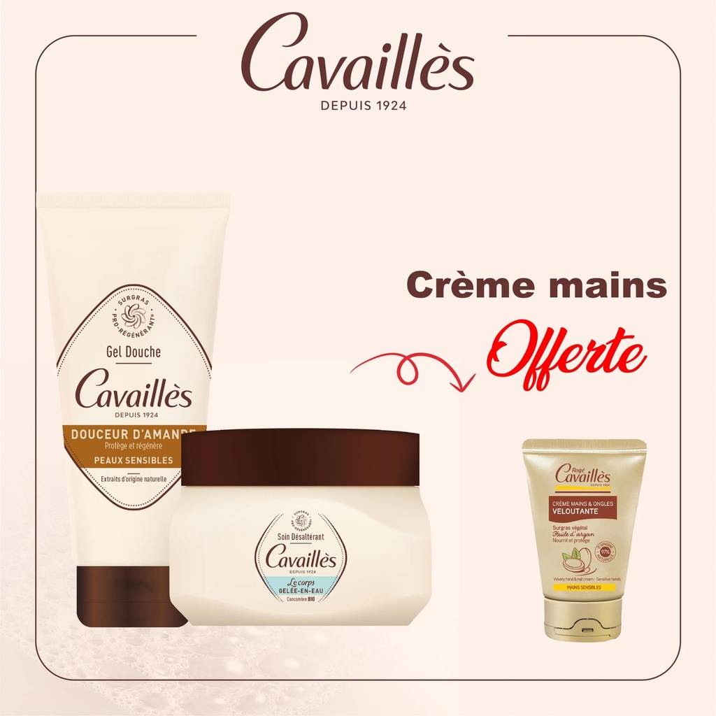 ROGE CAVAILLES PACK GEL DOUCHE + GELEE EN EAU + CREME MAINS VELOUTANTE
