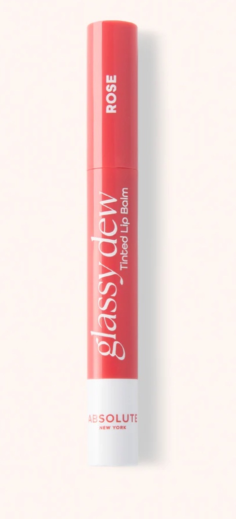 ABSOLUTE NY GLASSY DEW TINTED LIP BALM - ROSE MLGD02