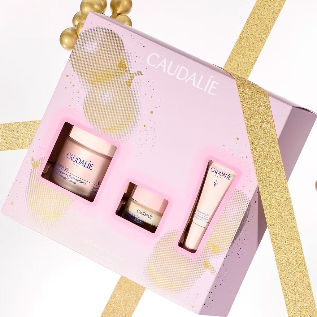 [3522930005186] CAUDALIE COFFRET LA SOLUTION FERMETE - CREME CACHEMIRE, CREME TISANE NUIT & SOIN LIFTANT REGARD