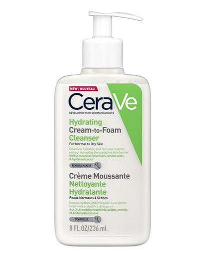 CERAVE CREME MOUSSANTE NETTOYANTE HYDRATANTE 236ML