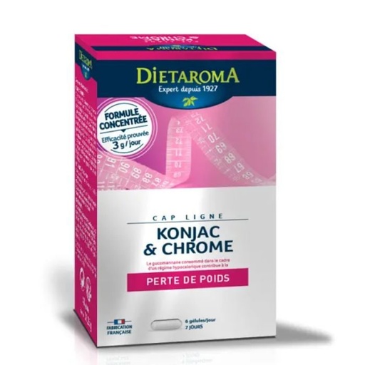 DIETAROMA CAP LIGNE KONJAC ET CHROME - PERTE DE POIDS - 40 GELULES