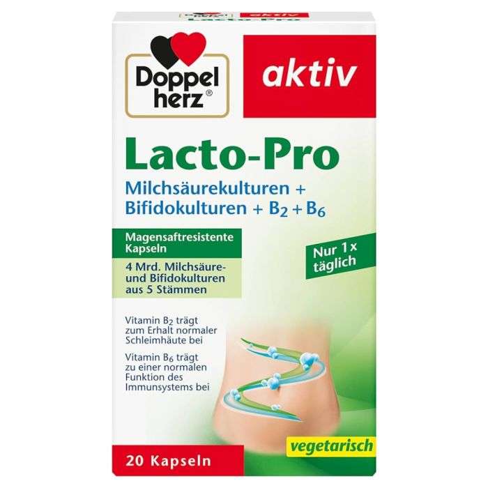 DOPPELHERZ AKTIV LACTO-PRO 10G - 20 CAPSULES