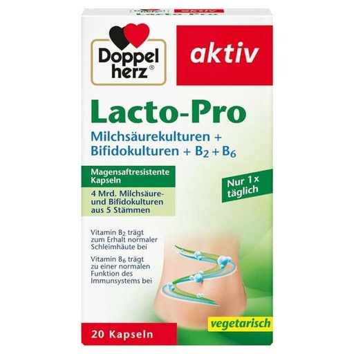 DOPPELHERZ AKTIV LACTO-PRO 10G - 20 CAPSULES