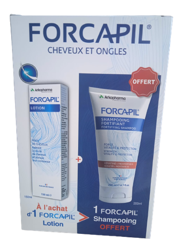 ARKOPHARMA PACK FORCAPIL LOTION PERTE DE CHEVEUX 150ML + SHAMPOOING FORTIFIANT 200ML OFFERT
